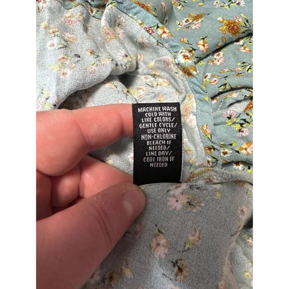 Torrid Womens Floral Short Sleeve Button-Down Peplum Blouse Tie Waist Size 3X - Picture 8 of 10